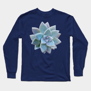 Geometrical Teal Succulent Long Sleeve T-Shirt